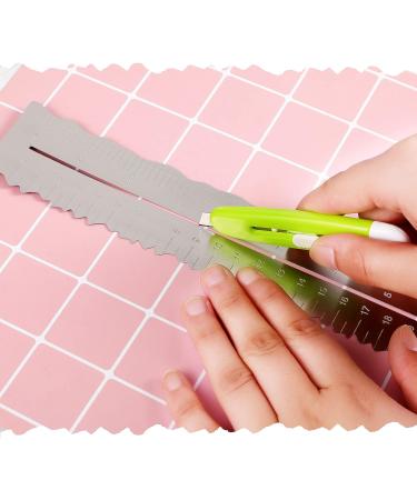 3 Pcs Metal Paper Tearing Ruler Set | Stainless Steel Deckle Edge Craft Ruler with Water Pen | Scrapbook & School Measuring Tool - Buy Online on GoSupps.com