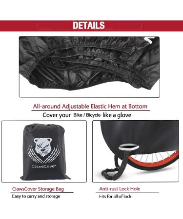 ClawsCover XXL Waterproof Bike Cover with Lock Hole - Heavy Duty 420D Oxford, All-Weather Protection for Mountain, Road, Electric Bikes - Fits 1 Bike - Buy Online on GoSupps.com
