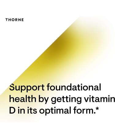 Thorne Vitamin D-1000 - Vitamin D3 Supplement (1 000 IU) for Healthy Bones and Muscles - 90 Capsules - Buy Online on GoSupps.com