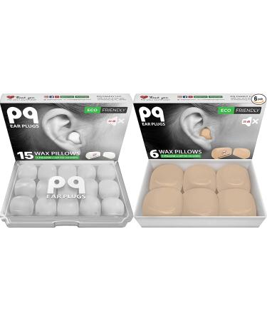 PQ 15 Wax Silicone Ear Plugs & PQ 6 Wax Ear Silicone Plugs Beige