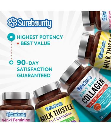 Surebounty Multi Collagen Complex Type I II III 6-in-1 Super Collagen with Vitamin C Hyaluronic Acid Biotin Turmeric Black Pepper Keto 90 Capsules - Buy Online on GoSupps.com