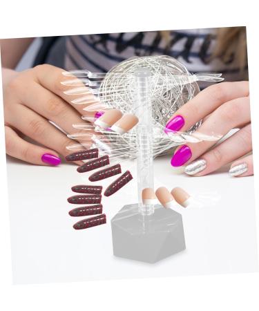 Ipetboom Nail Color Display Nail Art Stands Nail Polish Nail Display Stand Nail Sample Sticks Nail Salon Tool Nail Practice Stand Fake Nails Holder Modeling Acrylic Represent 6.2x6.2cm Grey - Buy Online on GoSupps.com
