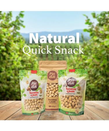 Pinduk Roasted Unsalted Hazelnuts - Premium Quality, 100% Natural Non-GMO, Kosher & Project Certified, Gluten-Free Keto Diet Snacks - 0.44 lb Resealable Bag - Buy Online on GoSupps.com