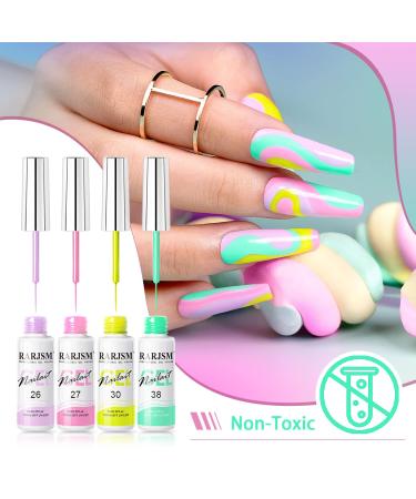 Buy RARJSM Nail Art Gel Liner Set - 24 Colors for Nail Art Design | Soak Off UV LED Curing | Glitter & Creative Painting - Buy Online on GoSupps.com