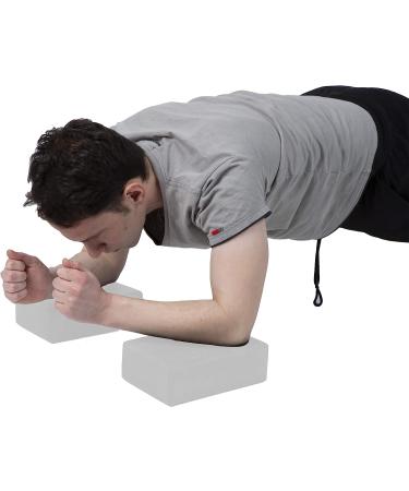 Mind Reader Yoga Block Set - High Density EVA Foam Blocks for Yoga, Pilates, Meditation - Non-Slip Surface - Improve Strength, Balance, and Flexibility - Grey (Set of 2) - Buy Online on GoSupps.com