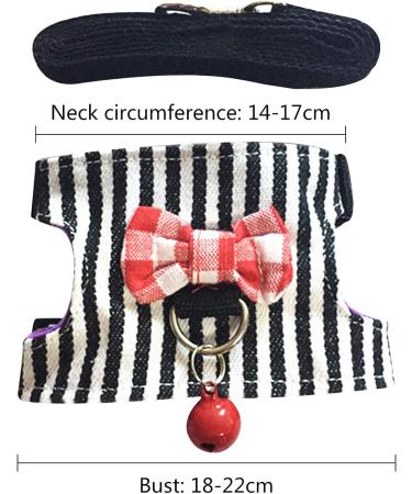 CHIPKART Small Pet Harness with Bowknot and Bell Decor No Pulling Comfort Vest Guinea Pig Harness and Leash Set for Ferret Rats Iguana Hamster(Black) - Buy Online on GoSupps.com