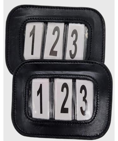 Buy Tournament Head Numbers - Smooth Leather Black Insert Pair (2 Pieces) | Ideal for Sports & Tournaments | Fast International Shipping - Buy Online on GoSupps.com