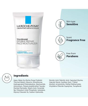 La Roche-Posay Toleriane Double Repair Face Moisturizer - Ceramide & Niacinamide Cream, All Skin Types, Oil-Free, Fragrance-Free - Buy Online on GoSupps.com