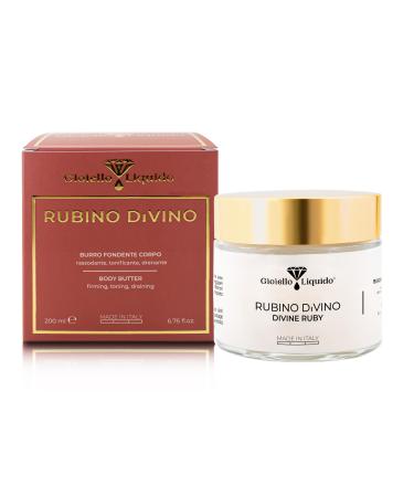 Anti-aging Black Body Butter with Ruby Powder Jojoba Oil Wheat Germ Oil Hyaluronic Acid Collagen Argan Oil Shea Butter Also for Dermaroller 200 ml