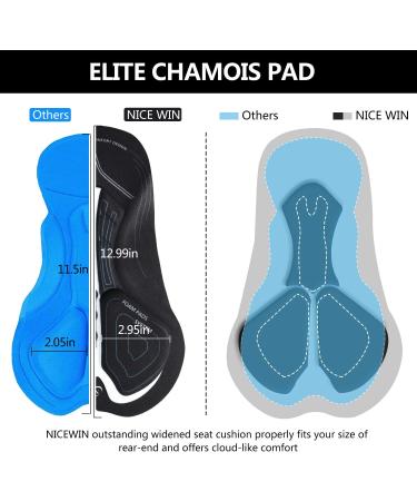 Nicewin Men's Cycling Trousers - 4D Padded Bicycle Shorts Breathable & Fast-Drying Shockproof XL Green - Buy Online on GoSupps.com