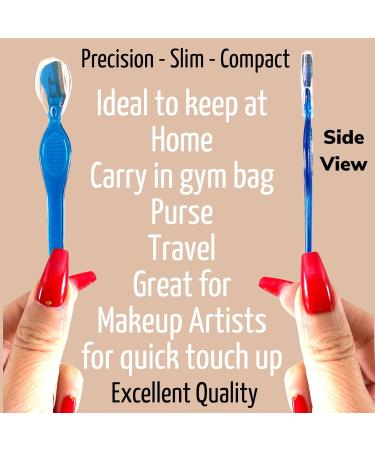 30 pc Eyebrow Razor Set - Precision Facial Exfoliating Shaver for Women & Men | Washable & Reusable Dermaplaning Tool for Peach Fuzz Brow Lip & Bikini Area - Blue - Buy Online on GoSupps.com
