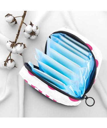Menstrual Pad Bag with Zipper | Stylish Ladies Napkin Pouch & Tampons Collection Bag for Women & Girls - Dotted Design - Buy Online on GoSupps.com