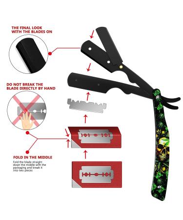 CCR Razor Men | Professional Matt Black Straight Edge Razor with Changeable Blades - Perfect for Shaving & Shaping - Buy Online on GoSupps.com