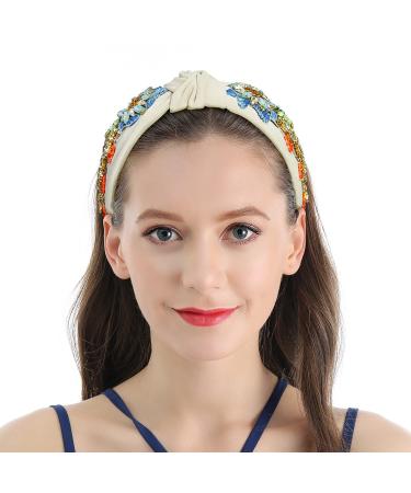 Qianxuan Rhinestone Crystal Headband for Women - Handmade Diamond Fashion Hair Accessories - Buy Online on GoSupps.com