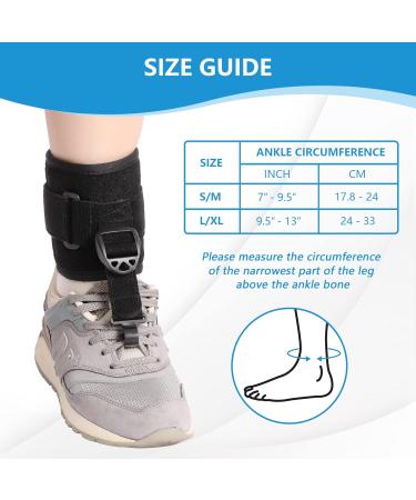 Joingood AFO Foot Drop Brace for Walking - Adjustable Soft Foot Up Brace for Achilles Tendon - Stroke Ankle Foot Orthosis for Improved Walking Gait (L/XL) - Buy Online on GoSupps.com