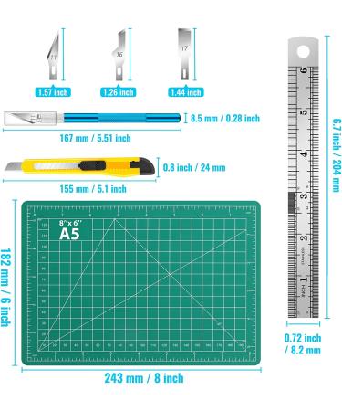 DYISELF Exacto Knife Set - 2 Pcs Craft Knife with 40 Replacement Blades - Hobby Knife Kit for Scrapbooking, Stencil, Fondant - Sharp Precision Knife for Art Carving - Green - Buy Online on GoSupps.com