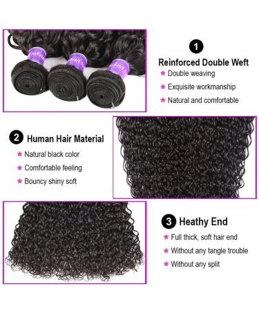 Aopusi Brazilian Water Wave Virgin Remy Human Hair 3 Bundles - 18 20 22 Inch - Buy Online on GoSupps.com