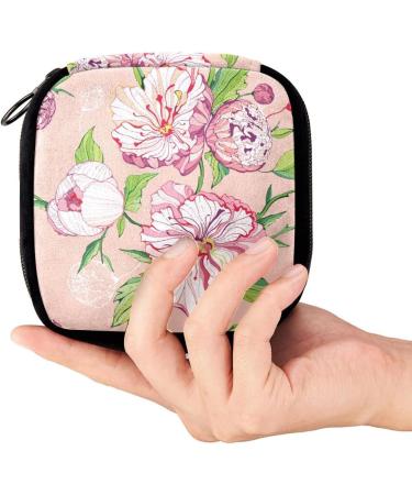 Vintage Peony Flower Period Storage Bag - GIAPB Sanitary Napkin Holder & Makeup Pouch - Buy Online on GoSupps.com