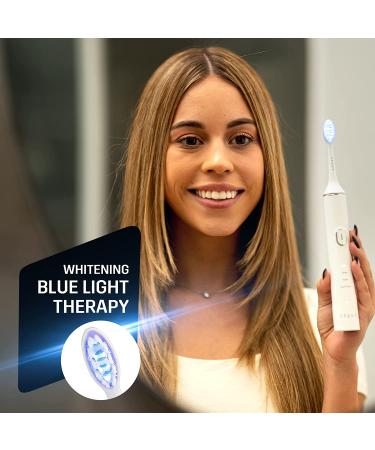 Sparx Electric Toothbrush for Teeth Whitening & Gum Care | Light Therapy Technology for Whiter Teeth & Healthy Gums | Rechargeable - White - Buy Online on GoSupps.com