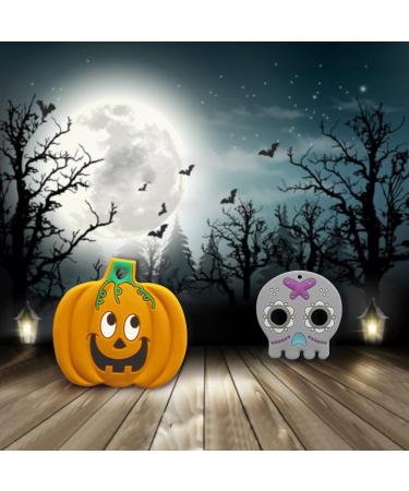 Sensory Chew Necklace for Kids 2 Pack Silicone Baby Teether Toys Santi & Me Teething Toys for Babies Halloween Toys Xmas Christmas Gift(Halloween teether) - Buy Online on GoSupps.com