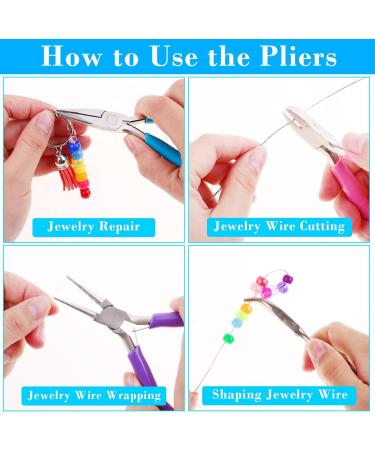 Shynek 4pcs Jewelry Pliers Set - Needle Nose, Chain Nose, Round Nose, Wire Cutters & Bent Nose Pliers - for Crafts, Wire Wrapping & Jewelry Making - Buy Online on GoSupps.com