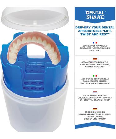Dental Shake Denture Cleaning Case: Fastest Denture Cleaner Machine for Dentures, Mouth Guard, and Toothbrush - Compatible with Cleaning Tablets - Buy Online on GoSupps.com
