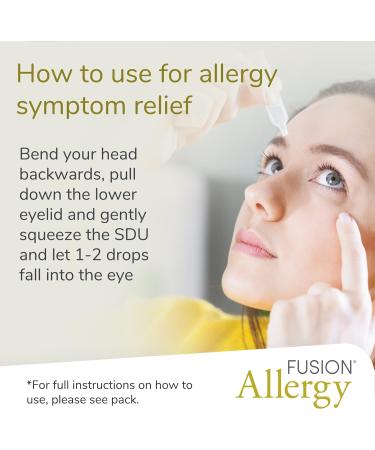 Fusion Allergy Eye Drops - Natural, Preservative Free Treatment for Airborne Allergen Symptoms - 15 x 0.5ml Doses - Buy Online on GoSupps.com