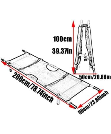 Stretcher Bed Multifunction Stretcher Rescue Stretcher Lightweight Folding Stretcher with Wheels for Household Stretcher Beds Blue (ArmyGreen) - Buy Online on GoSupps.com