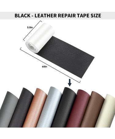 ALLANSING Leather Repair Tape Patch - Self Adhesive Vinyl Repair Tape for Furniture Couch Upholstery - Black 3.5x65 Inch - Buy Online on GoSupps.com