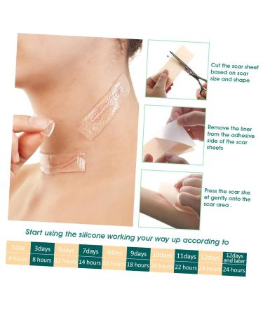 4pcs Silicone Scar Tape for Softening and Flattening Caesarean Scars - Bath-Friendly Scar Patches - Buy Online on GoSupps.com