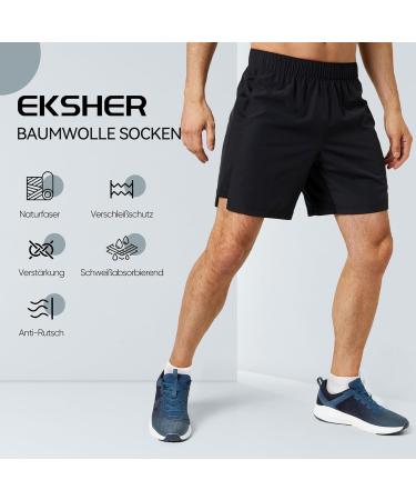 Buy Eksher Sneaker Socks for Men & Women - 10 Pairs of Breathable Anti-Sweat Running Socks (Cotton Size 35-38 White) - Buy Online on GoSupps.com