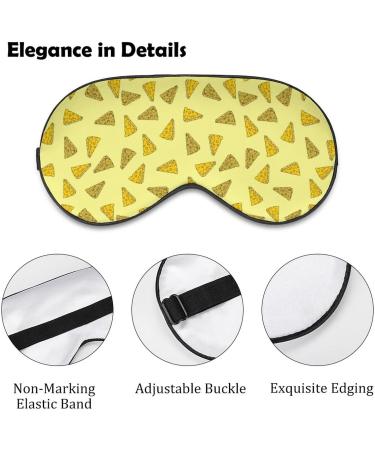 Cheese Pattern Sleep Mask for Women | Adjustable Eye Shades with Elastic Strap for Comfortable Sleep - Buy Online on GoSupps.com