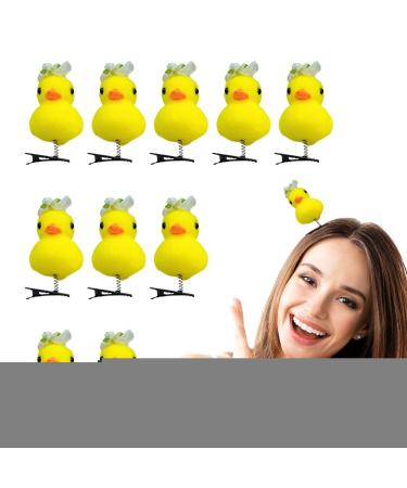 Duck Plush Hairpin | Plush Hair Clips Duck Hair Pins | Yellow Duck Design Plush Hairpin Collection for Kids Women Girls