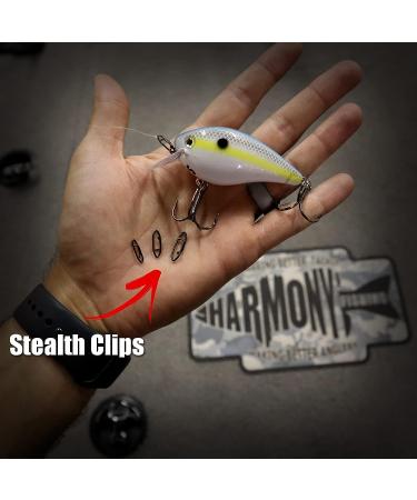 Harmony Fishing Stealth Clips (25 Pack) - Black Stainless Ultra-Strong Fast-Swapping Power Snaps - 13mm (25# Test) - Buy Online on GoSupps.com