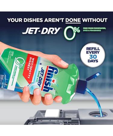 Finish Jet Dry Rinse Agent - Liquid Green 0% - 32 oz - Shine and Protect Your Dishes - Buy Online on GoSupps.com