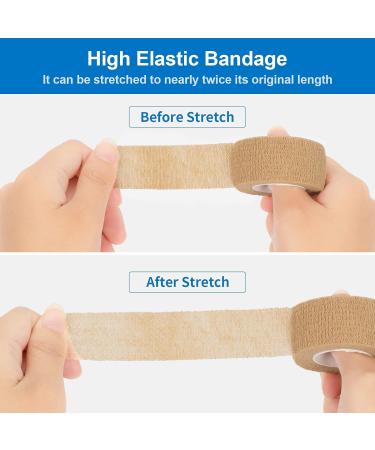 SEADESKY 9 Rolls Self Adhesive Bandage Wrap Pet Vet Wrap for Dog Cohesive Bandages Elastic Sports Tape Self Adherent Bandage Finger Protection Wrap for Wrist Ankle Sprain 2.5CM X 4.5M - Buy Online on GoSupps.com