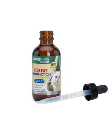 LIQUIDHEALTH 2.3 Oz Liquid Cat Glucosamine Joint Purr-Fection - Hip and Joint Health Relief Support, Chondroitin Feline Droppers -Senior Older Cats, Kittens