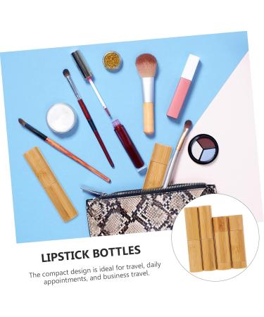  Mikinona Mikinona 4 Piece Empty Lipstick Cases Made of Sustainable Bamboo for DIY Stylish Storage Container for Lipstick Homemade Makeup Practical - Buy Online on GoSupps.com