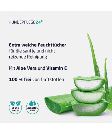 Dog Care24 Eye Cleaning Pads for Dogs & Cats - 200 Pieces Tear Stain Remover with Vitamin E & Aloe Vera - 2-in-1 Eye Care Solution - Buy Online on GoSupps.com