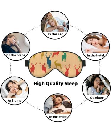SSIMOO Deer Show Soft Sleep Eye Mask - Breathable Black Eye Patch for Travel & Relaxation | Perfect Gift for Women - Buy Online on GoSupps.com
