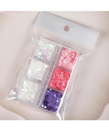Shakven 3D Nail Charm 6-Colors Flower Sequin Spring Nail Charm Manicure | 3D Cherry Blossoms Petals Flower Sequin for Women Nail Decoration - Buy Online on GoSupps.com