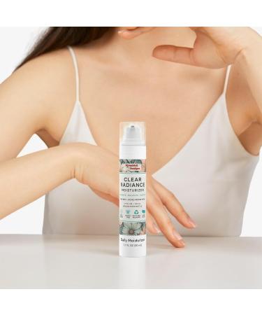 Clear Radiance Daily Moisturizer for Dry Acne-Prone Skin Vegan Formula Soothing Balance Complex 1.7 fl oz 1.7 Ounce White bottle + pump - Buy Online on GoSupps.com