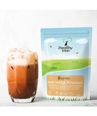 Organic Maca Powder by TheHealthyTree Company - Peruvian Raw Maca Root (500g) - Vegan Superfood for Smoothies, Oats, and Baking - High in Vitamin B2, Fiber, Iron, and Calcium - Buy Online on GoSupps.com