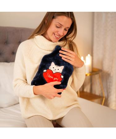 Soxo Plush Hot Water Bottle Cover for Kids - Hand Warmer Neck & Back Pain Relief - Period Comfort - I Love You Design - Buy Online on GoSupps.com