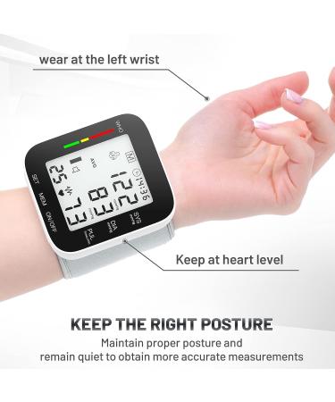 Automatic Blood Pressure Monitor - Large LCD Display, Adjustable Wrist Cuff, Dual 99 Reading Memory - Digital BP Machine for Home Use - Buy Online on GoSupps.com