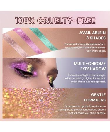  AUYAO Color Changing Eyeshadow 3 Colors Metallic Liquid Eyeshadow Durable and Long Lasting Multi-Color Holographic Makeup Fantastic Effect (A) - Buy Online on GoSupps.com