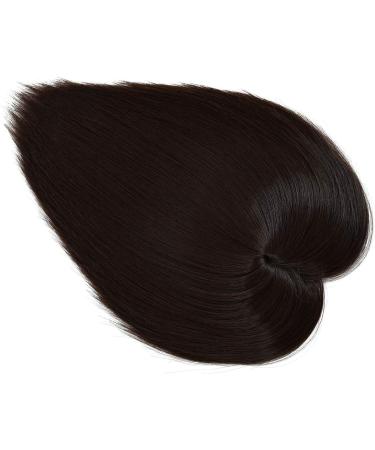 Yamel Medium Brown Hair Topper for Women - 2 Clips, Straight Synthetic Wiglet for Thinning Hair - Buy Online on GoSupps.com