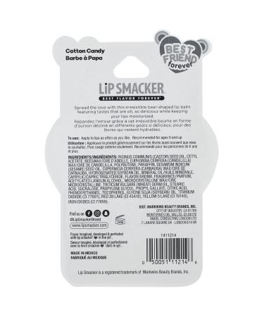 Lip Smacker BFF Sugar Bear Lip Balm - Pink Cotton Candy | Hydrating Lip Care - Buy Online on GoSupps.com