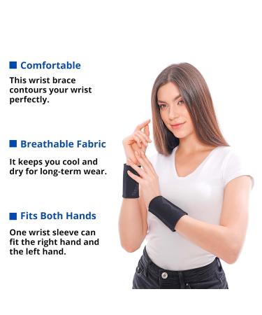 Invera Wrist Compression Sleeve - Unisex Support Band & Protector for Pain Relief (Medium - Buy Online on GoSupps.com