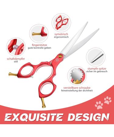 Purple Dragon 6-Inch Dog Grooming Scissors - Ultra-Light Aluminum Handle & JP 440C Steel Shears for Pets - Professional & Beginner Friendly - Buy Online on GoSupps.com